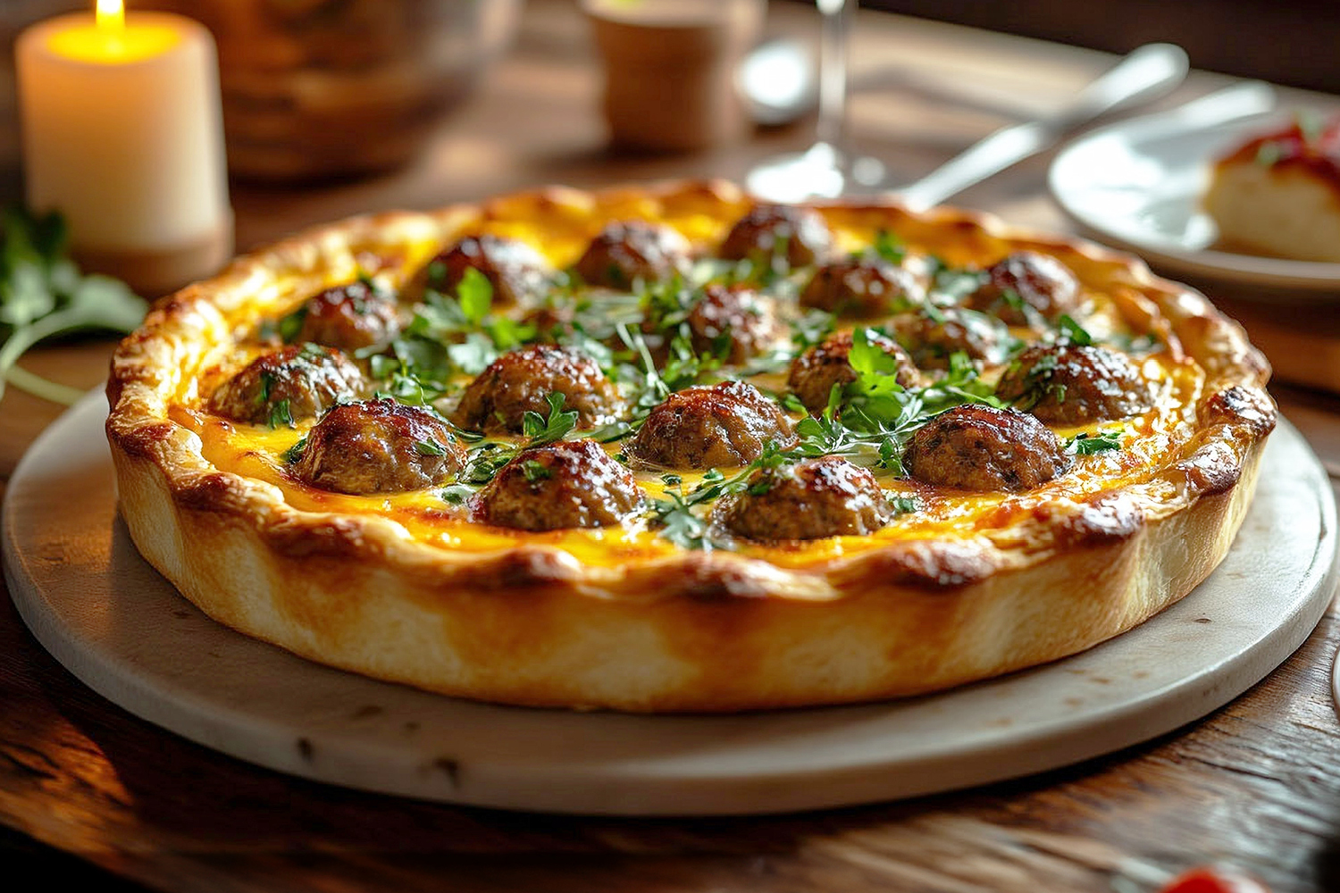 Заливной пирог с мясом