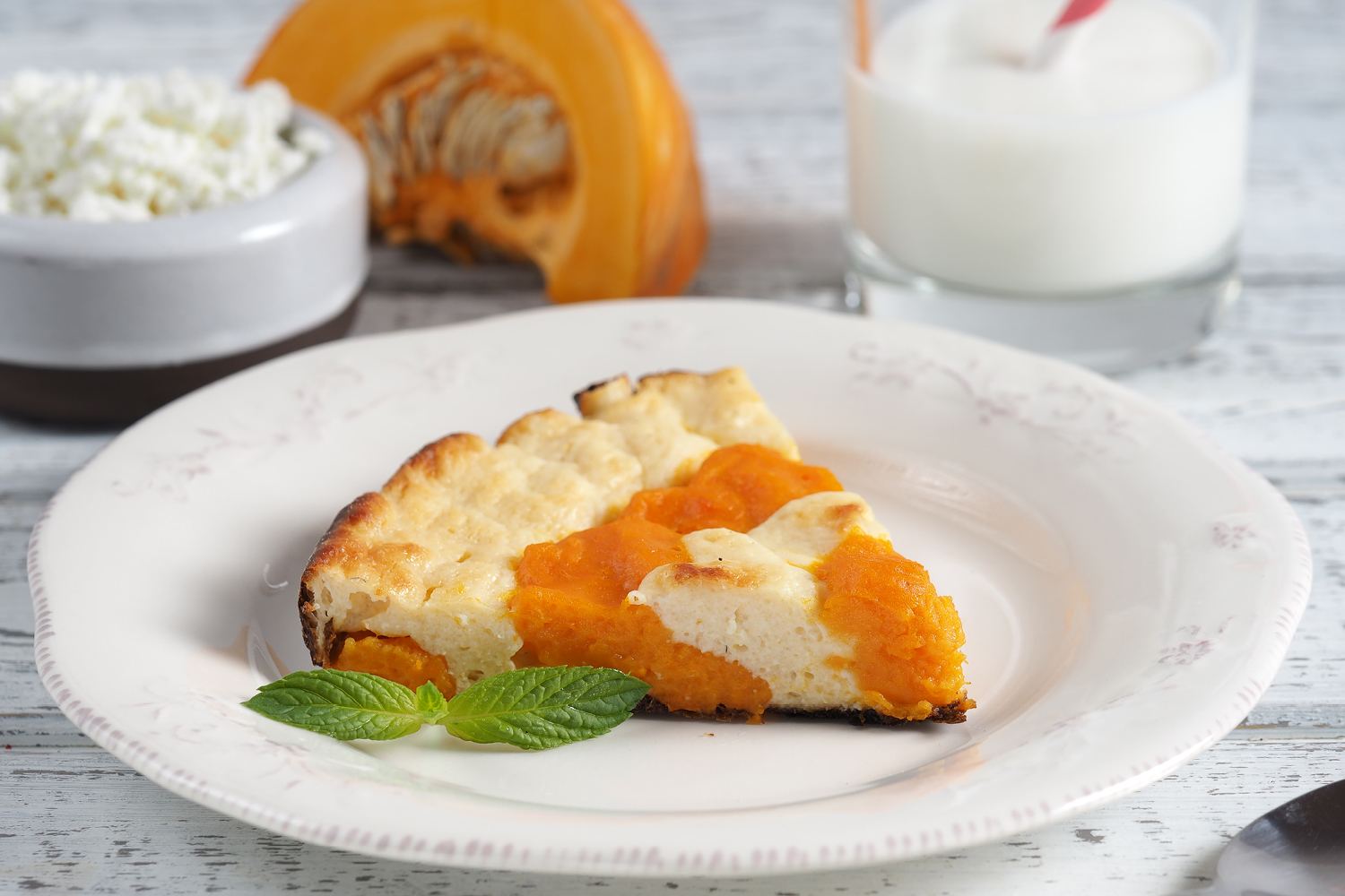 Творожный десерт с тыквой