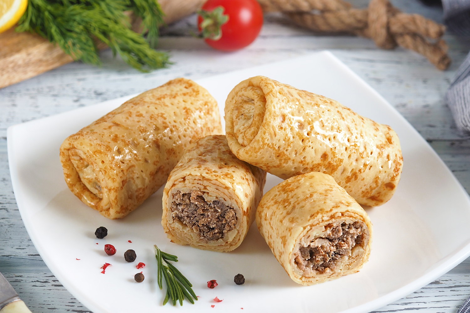 Блинчики с мясом ТМ «ЕРМОЛИНО»