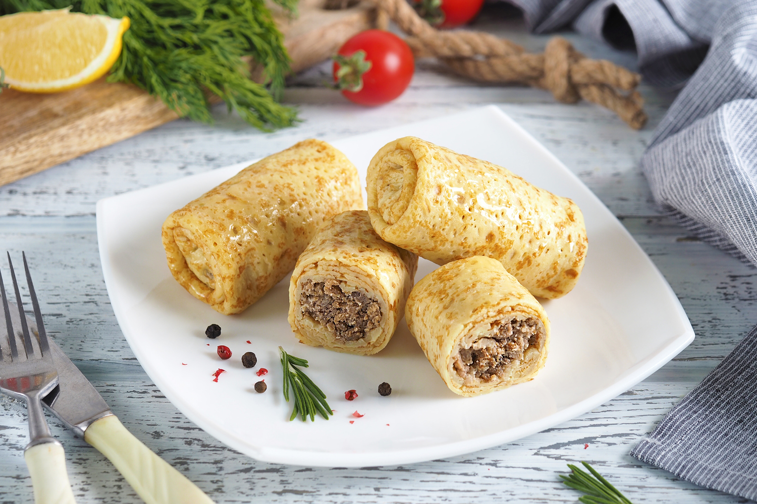 Блинчики «Домашние» с мясом