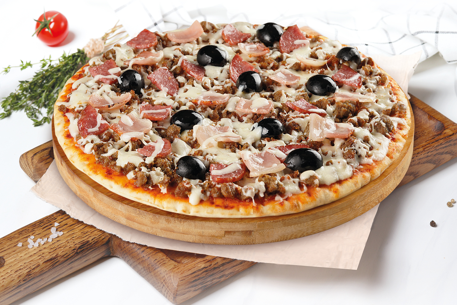 Пицца мясная ТМ «ЕРМОЛИНО»