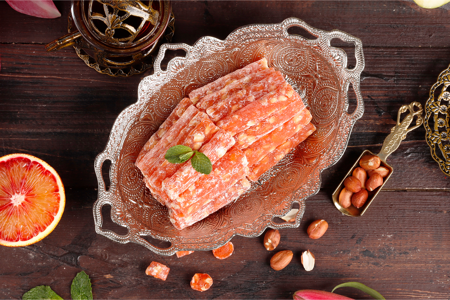 Рахат-лукум с арахисом и вкусом апельсина ТМ «ЕРМОЛИНО»