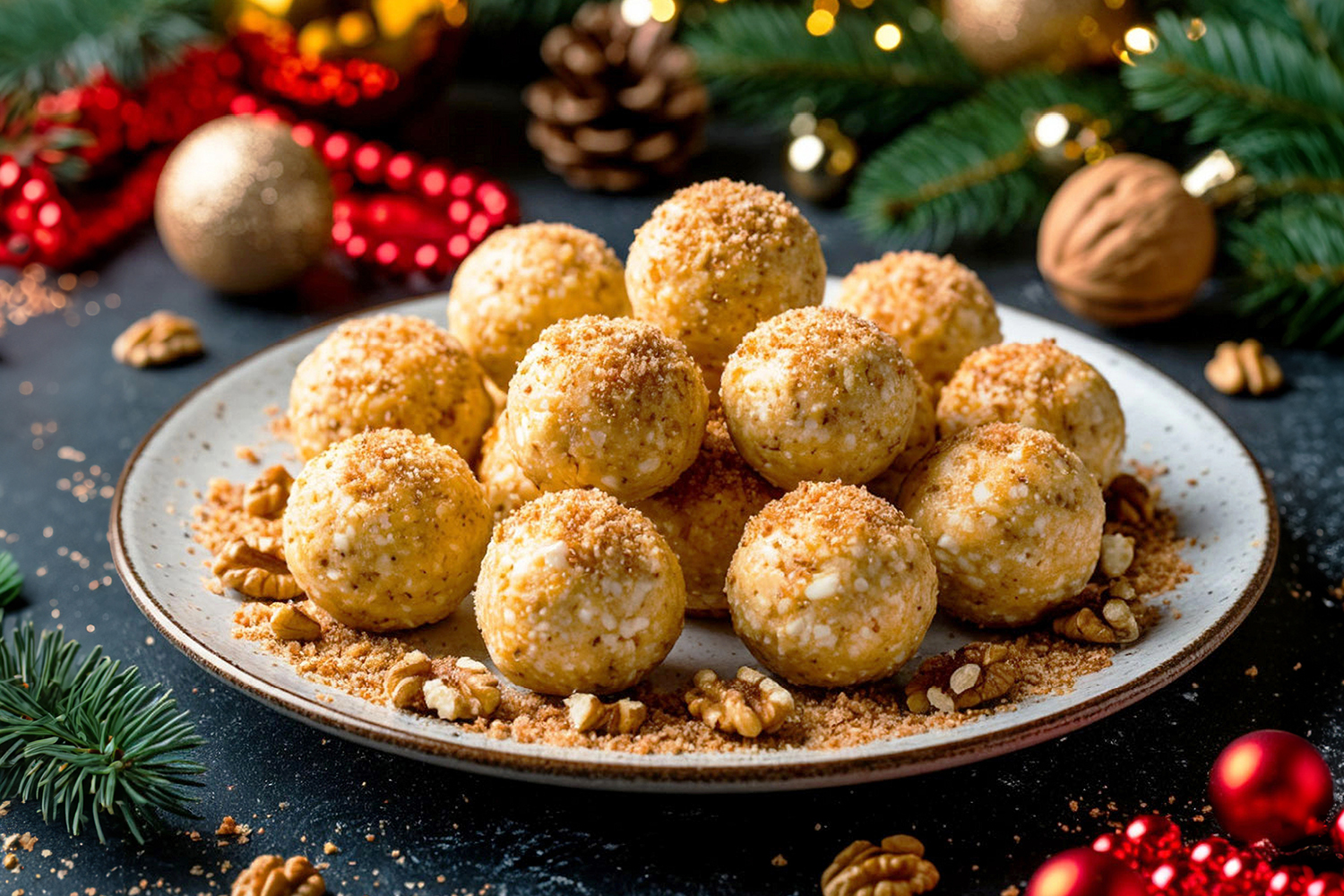 Сырные шарики с орехами