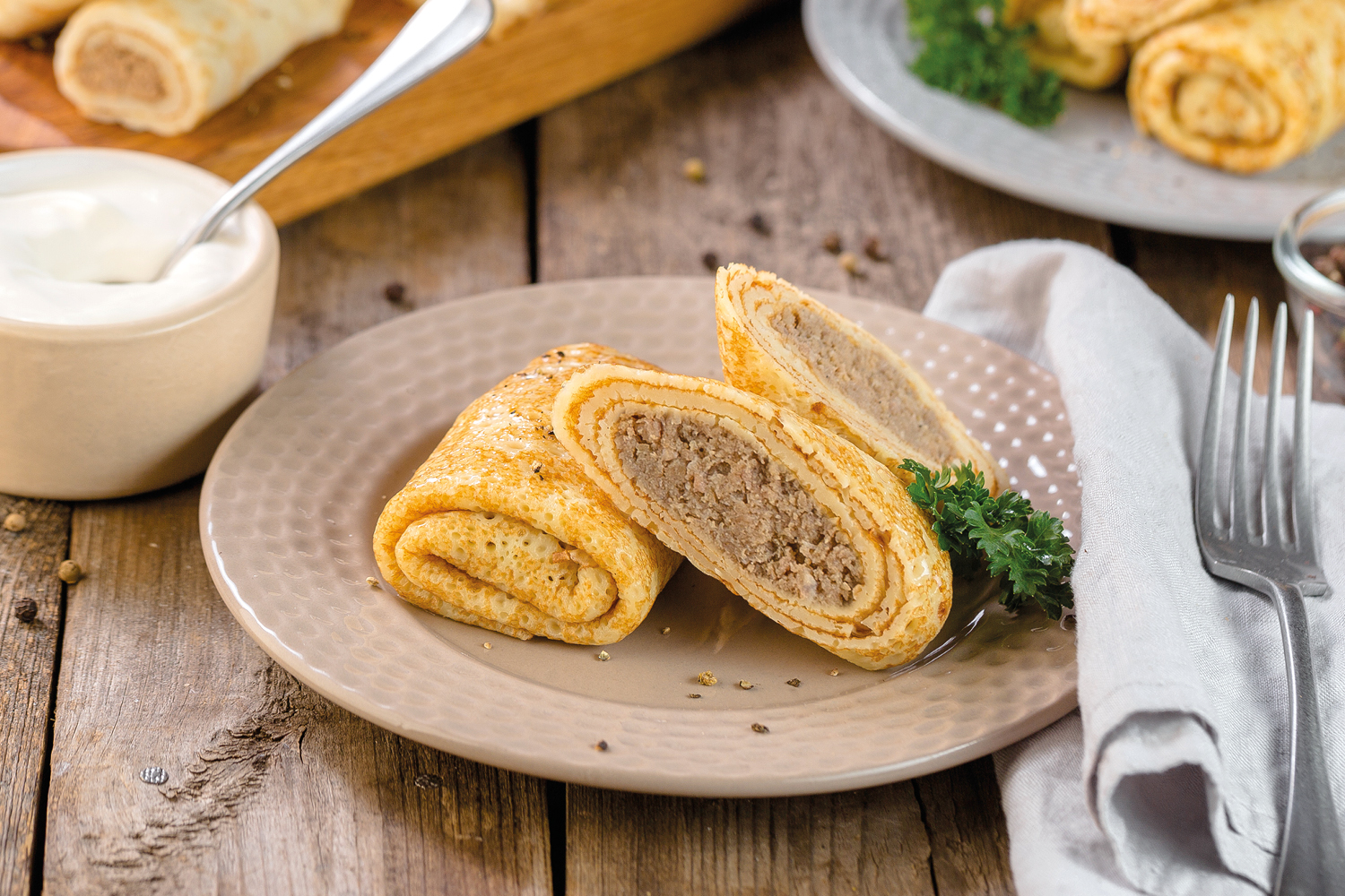 Блинчики с мясом «Домашние» ТМ «ЕРМОЛИНО»