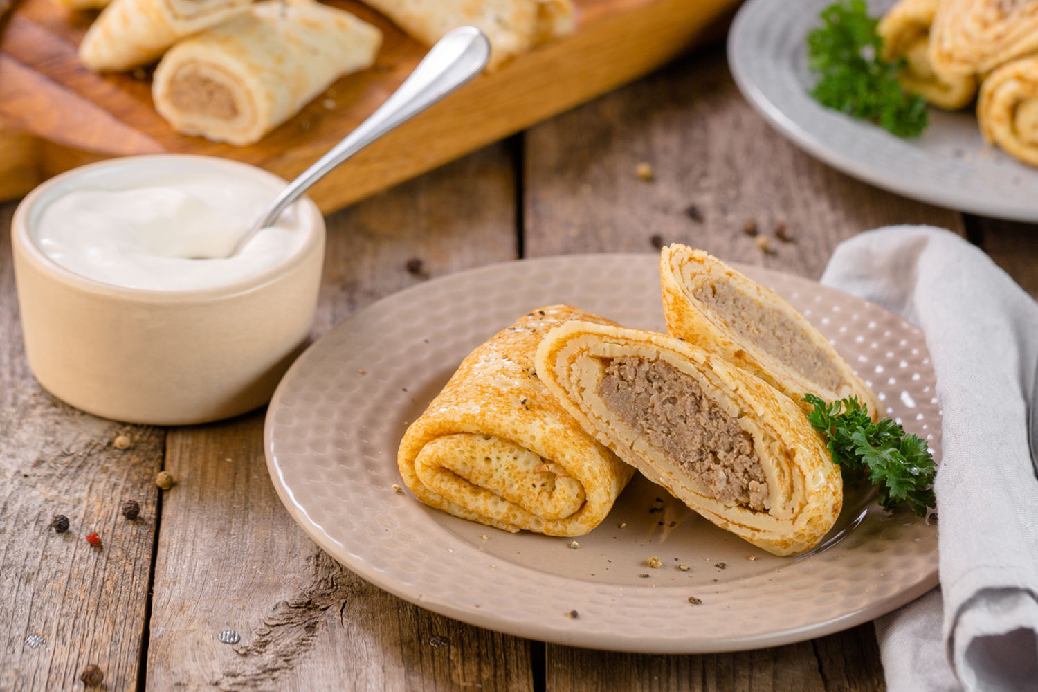Блинчики с мясом ТМ «ЕРМОЛИНО»