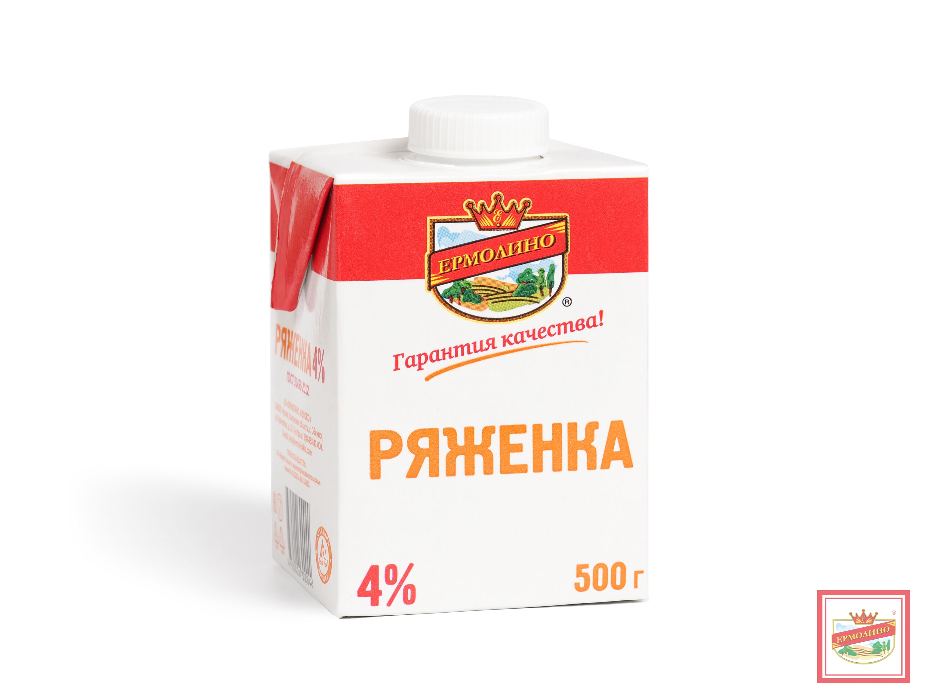 Ряженка, 4%, 500 г | Продукты Ермолино