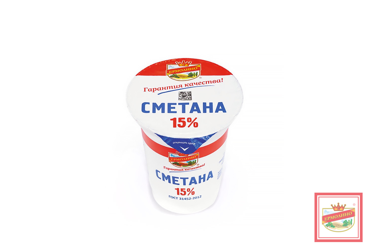 Сметана, 15%, 350 г | Продукты Ермолино