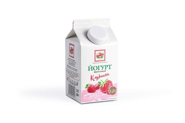 Йогурт фруктовый «Клубника», 3,2%, 500 г