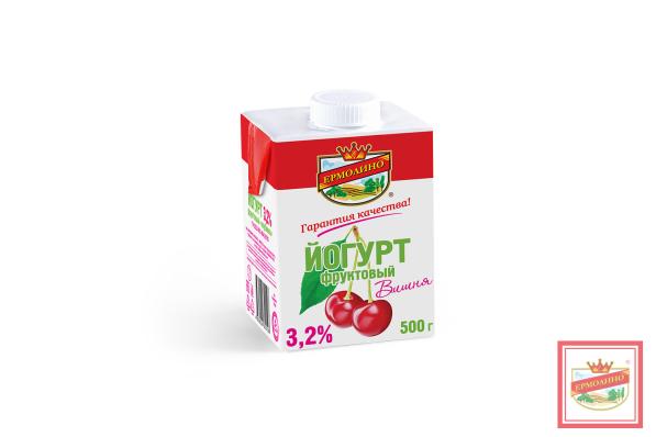 Йогурт фруктовый «Вишня», 3,2%, 500 г