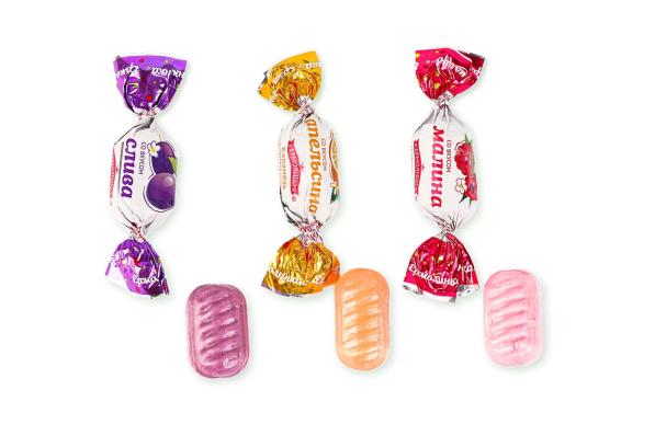 Карамель с&nbsp;фруктовой начинкой &laquo;Ермолинка&raquo; микс