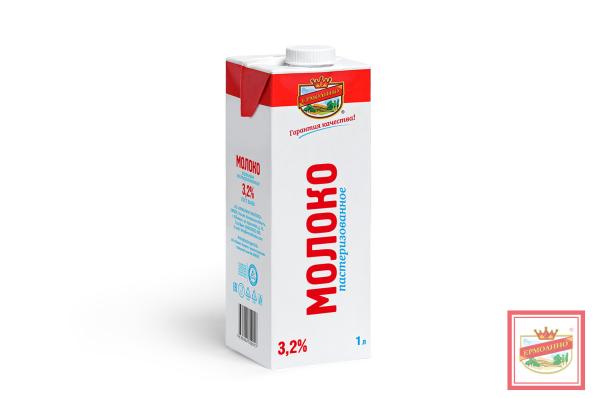 Молоко пастеризованное, 3,2%, 1 л