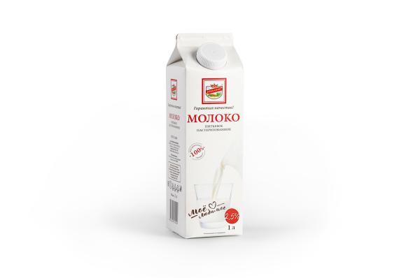 Молоко пастеризованное, 2,5%, 1 л