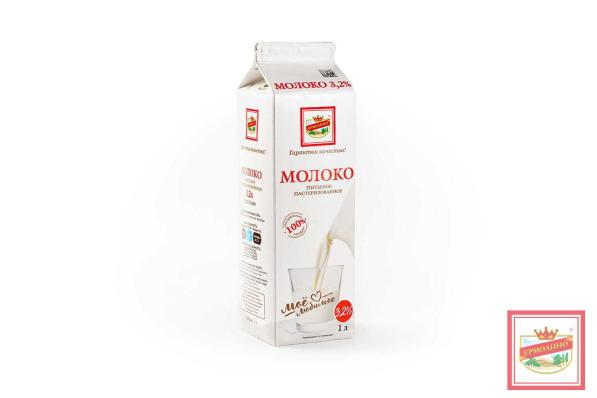 Молоко пастеризованное, 3,2%, 1 л