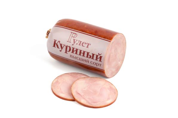 Рулет куриный копчено-вареный