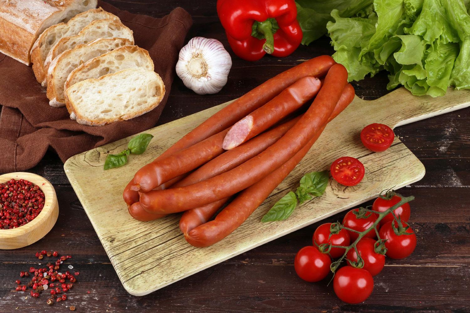 Колбаски полукопченые &laquo;Кабаносси с&nbsp;сыром&raquo;