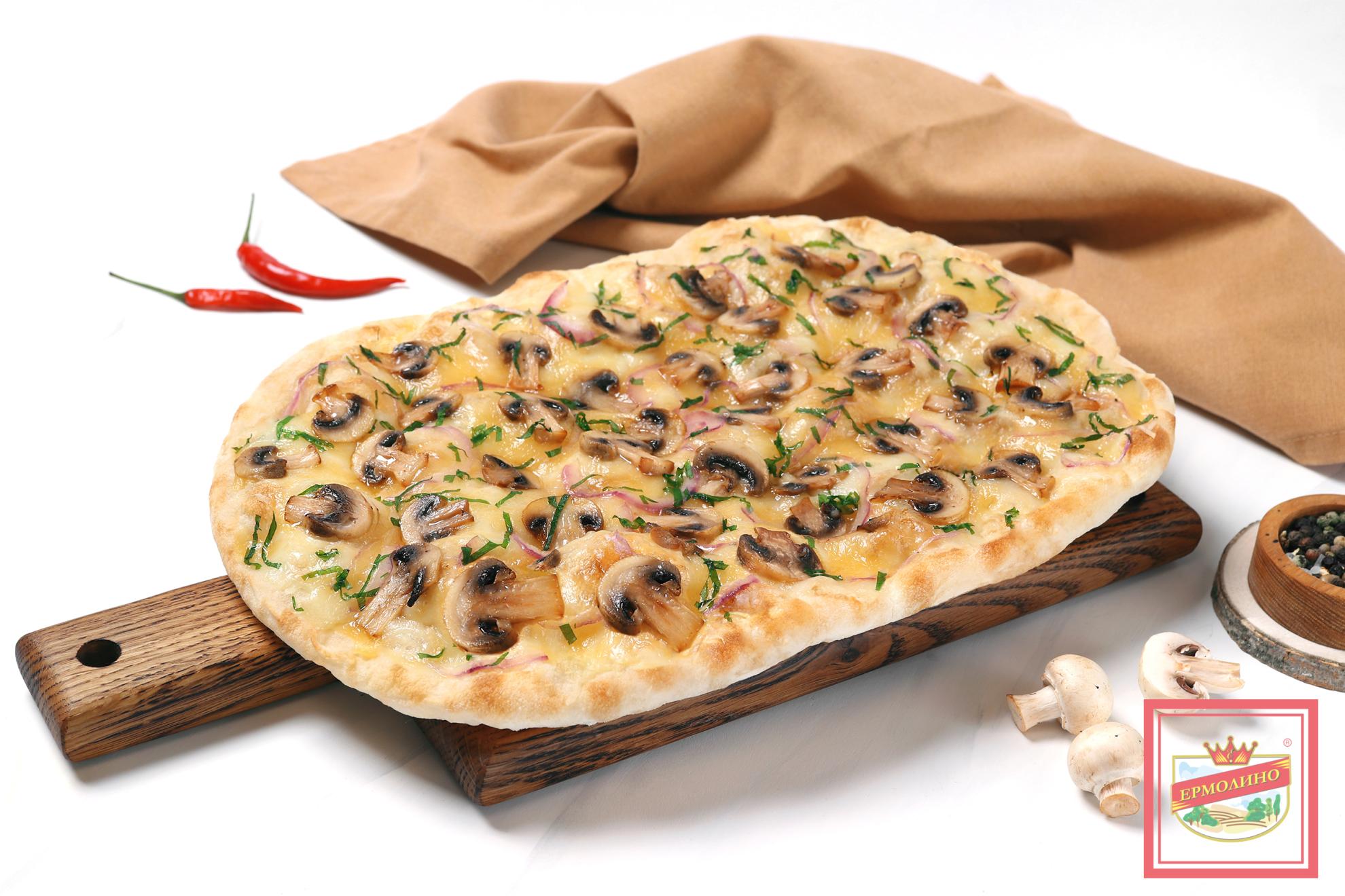 Открытая пицца «ERIZZA» с грибами и сыром