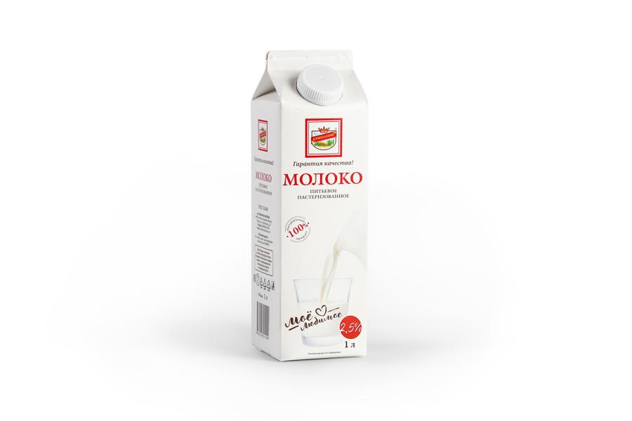 Молоко пастеризованное, 2,5%, 1&nbsp;л