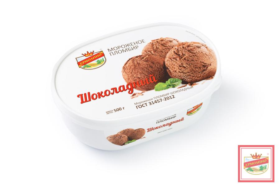 Пломбир шоколадный в лотке