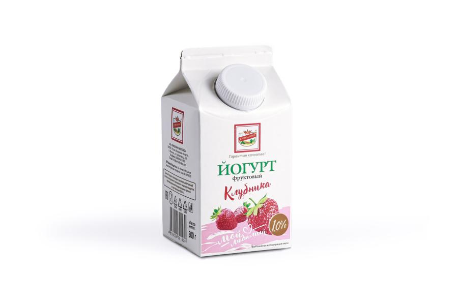 Йогурт фруктовый &laquo;Клубника&raquo;, 1%, 500&nbsp;г