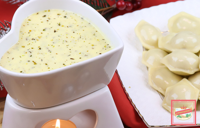 Фондю с пельменями | Продукты Ермолино