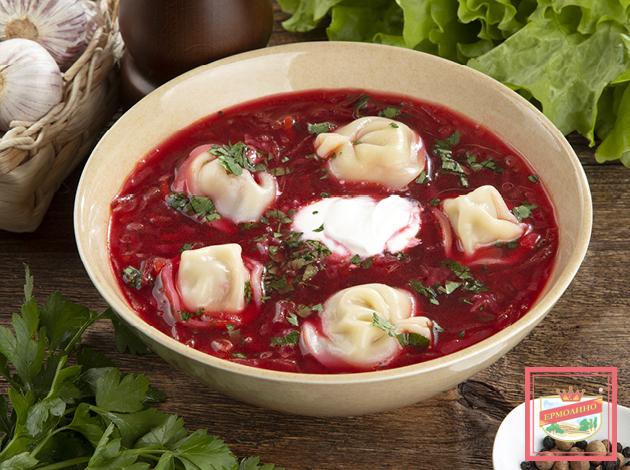 Борщ с пельменями | Продукты Ермолино