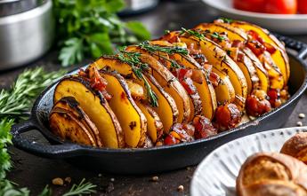 Картошка-гармошка с беконом