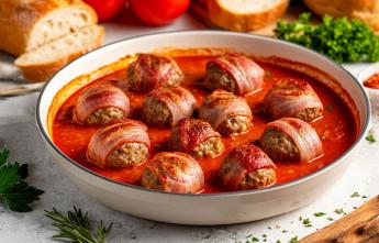 Мясные шарики в беконе