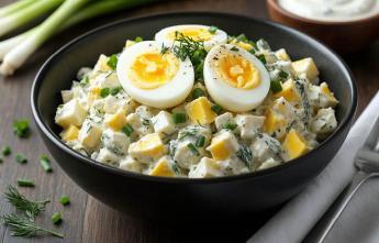 Салат из яиц и зеленого лука