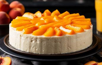 Творожный пирог с йогуртом и персиками «Лодочки»