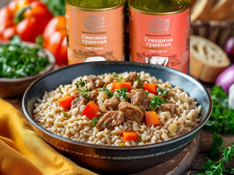 Каша перловая с мясом фото