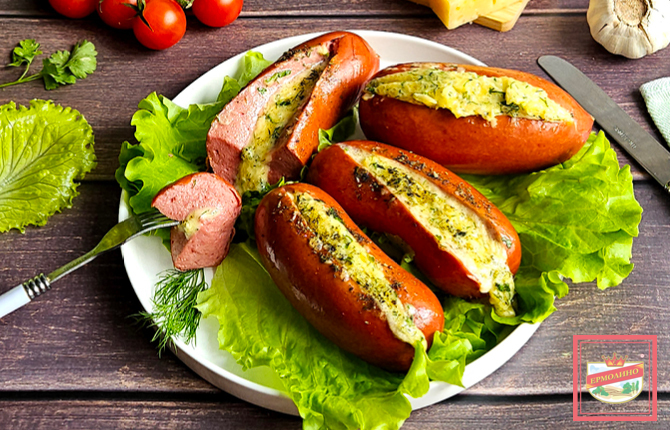 Фаршированные сардельки фото