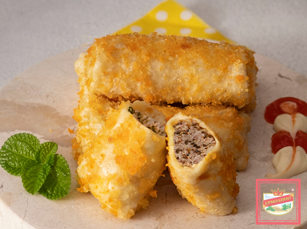 Блинчики с мясом в кляре фото