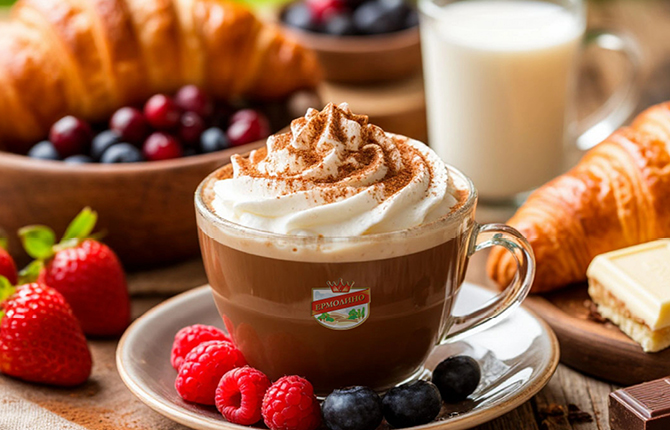 Кофе мокко с корицей фото