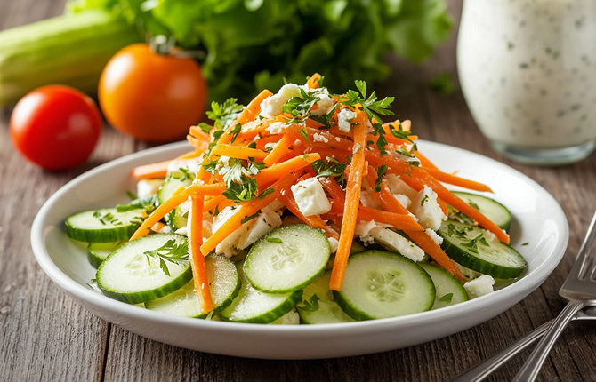 Лёгкий салат на ужин фото