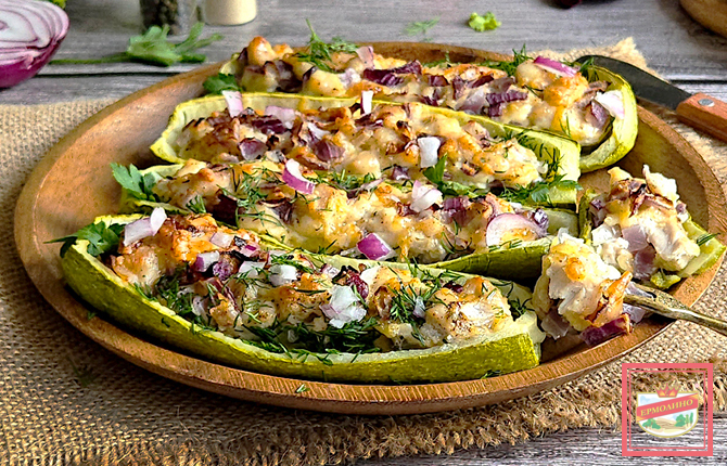 Лодочки из кабачков фото