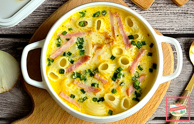 Сырный суп с колбасой фото