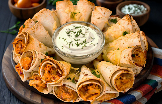 Закуска из лаваша в микроволновке фото