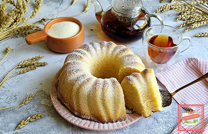 Манник на ряженке фото