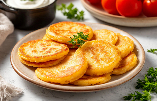 Сырные лепешки на сковороде фото