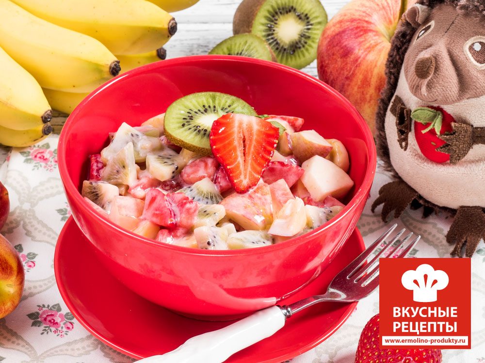 Фруктовый салат с йогуртом фото