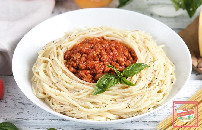 Спагетти болоньезе с фаршем фото