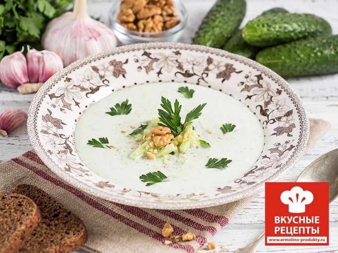 Болгарский суп с кефиром и йогуртом фото
