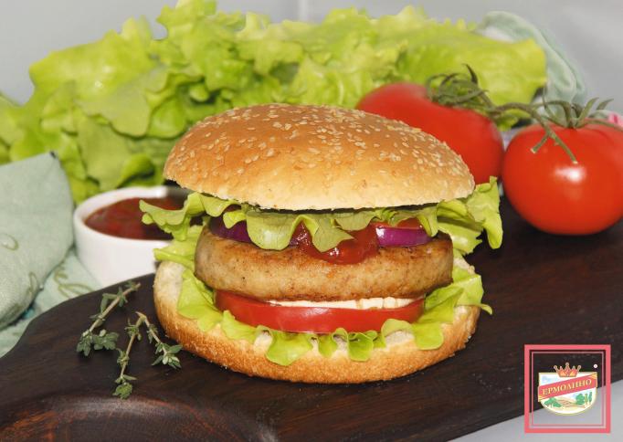 Домашний гамбургер с котлетой фото