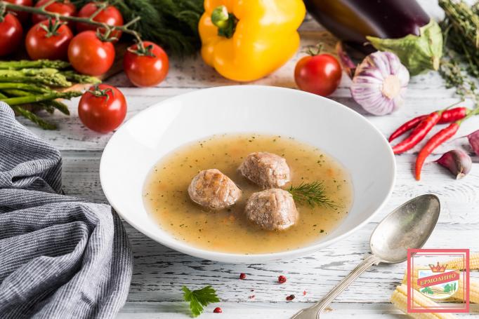 Суп с фрикадельками от Ермолино фото