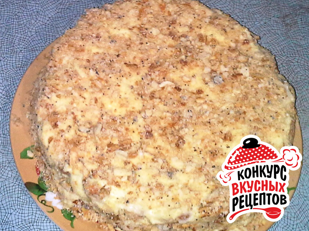 Торт Наполеон из печенья Ушки фото