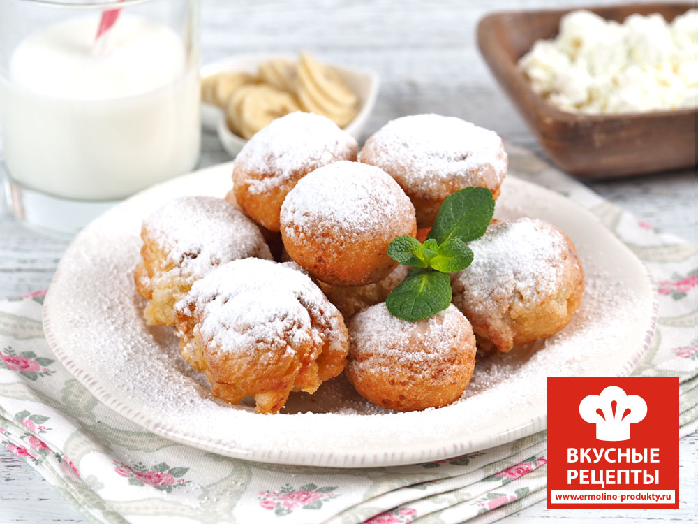 Пончики из творога жареные в масле фото