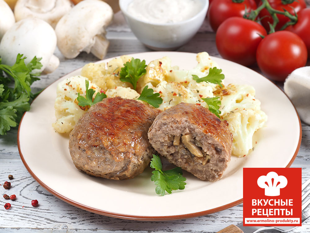 Зразы с грибами в духовке фото