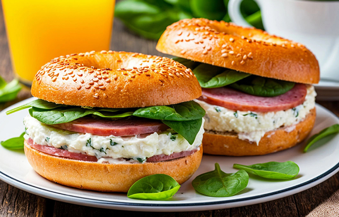 Творожный бейгл фото